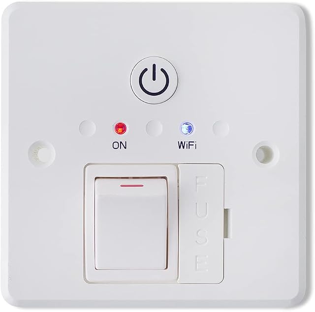 Wi-Fi Timer Switch Fused Spur Wall Controller For Electric Towel Rail Radiators Companyblue Wifi Timeswitch