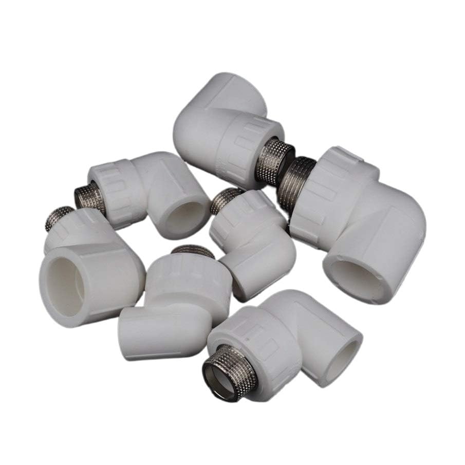 Accesorios de plomería, conector de codo de 10 piezas for tubería de PVC, accesorios de plomería for tubería PPR, adaptador de tubería de agua PPR(32mm 1 inch)