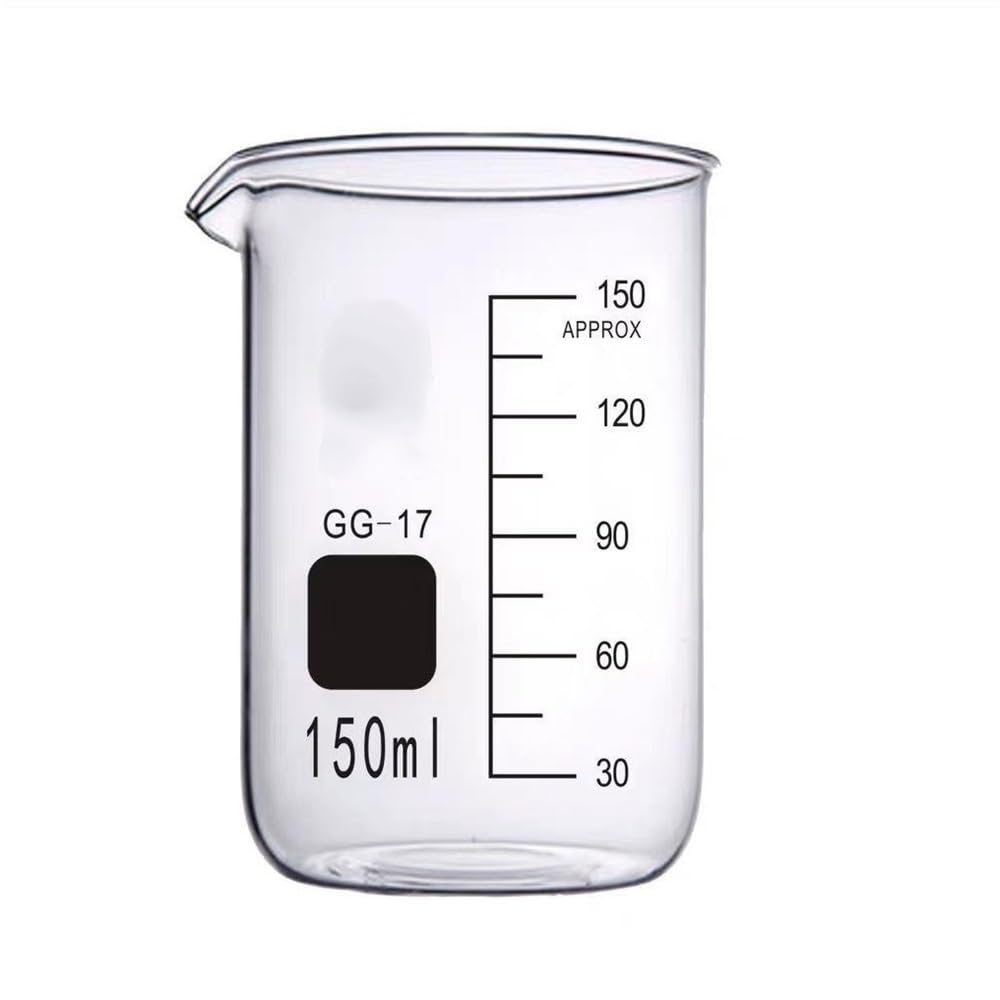 Tazza graduata resistente alle alte temperature, set di becher in vetro borosilicato da laboratorio, in trasparente for chimica 5-1000 ml(10)