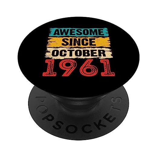Regalos de 62 años impresionantes desde octubre de 1961 para 62 cumpleaños PopSockets PopGrip Intercambiable