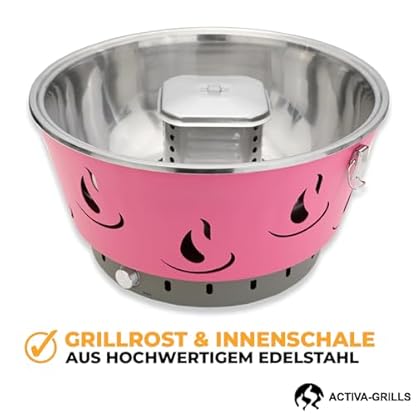 ACTIVA Camping Grill Airbroil I Premium Mini Grill mobil & kompakt I Leistungsstarker & stilvoller Holzkohlegrill für ein gelungenes Barbecue inkl. Tasche – Bild 4