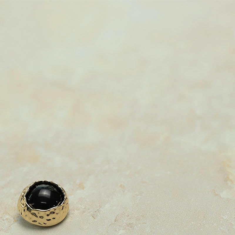 Botones de vástago de perla de metal 10 piezas costura retro negro