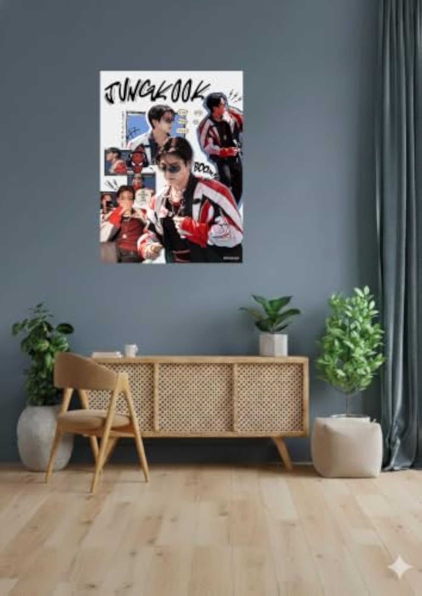 Jungkook Poster, Glossy A4 Size Self-Adhesive Wall Art