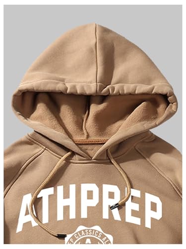 Verdusa Men's Letter Graphic Drawstring Hoodie Sweatshirt Streetwear Long Sleeve Pullover Tops with Pocket3