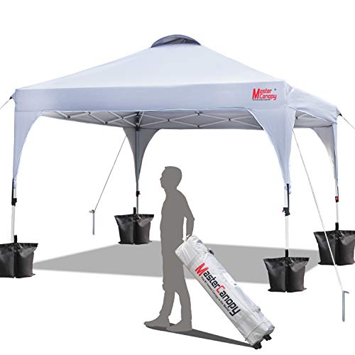 MASTERCANOPY Patio Pop Up Instant shelter 10x10 Beach Canopy Better Air Circulation Canopy