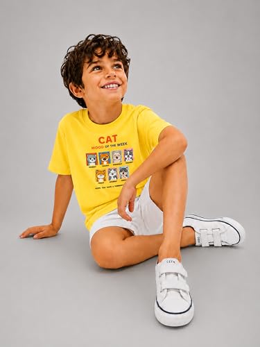 Image of Kidbea Bamboo Unisex Kids T-Shirt Ultra-Soft Premium Half Sleeve Graphic Tee for Boys & Girls, Casual Summer Wear for Toddlers & Kids