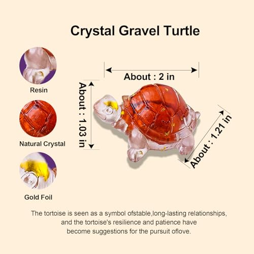 Figuras de tortuga de cristal jade 8 piezas decorativas miniatura 2