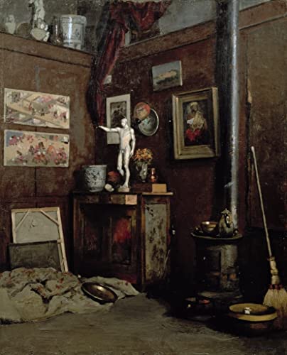 Peinture classique atelier de Caillebotte grand format toile déco 60x90