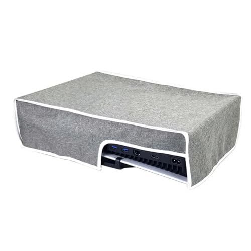 Opiniones de Tela Gris Oxford los mejores 5. 45 AZURAOKEY - Cubierta horizontal antipolvo para PS5 delgada, resistente al agua, tela Oxford 1680D, color gris