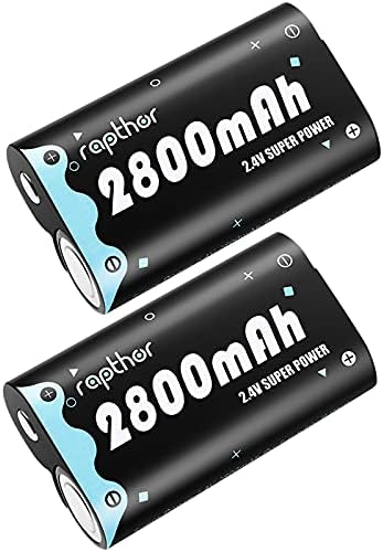 Rapthor 2800mAh Gaming Controller Rechargeable Battery Pack for Xbox One/Xbox One X/Xbox One S/Xbox One Elite/Xbox Collection X/S Batteries Equipment (2 Batteries Solely)