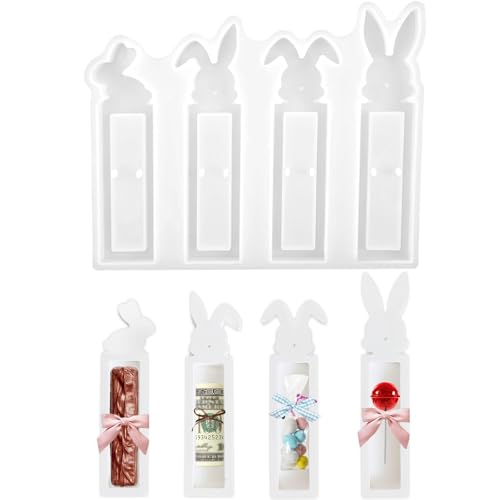 Stampi In Silicone per Conigli Pasquali, Stampo Coniglio Silicone per Candele 3D Stampi In Silicone per Gesso Pasquale Stampo Per Colata In Resina, Regali di Pasqua, DIY (1PCS)