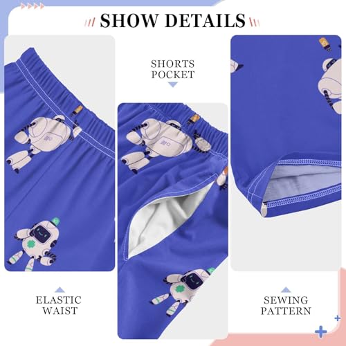 ZZKKO Cute Robot Retro Bots Boys Pants for Kids Jogger Pants with Pockets S-XL4