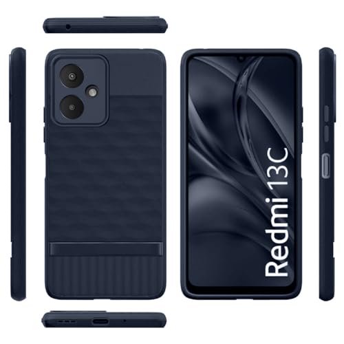Image of Shockproof Case for Mi Redmi 13C 5G / Poco M6 5G | Full Camera Protection | TPU Flexible Back Cover for Mi Redmi 13C 5G / Poco M6 5G (Steel Blue)