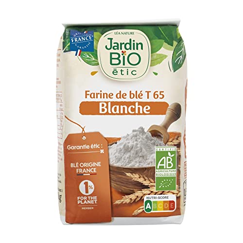 Jardin BiO étic - Farine de blé blanche T 65 - bio - Sucré - Certifié AB - Sac de 1kg