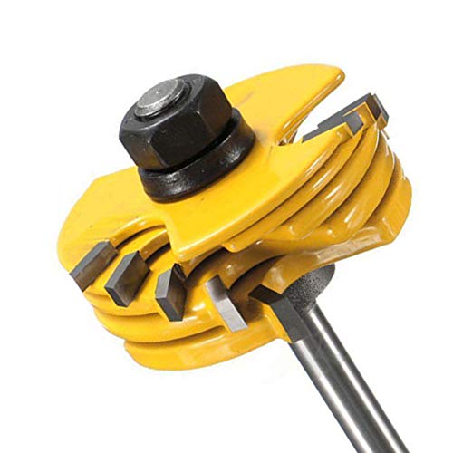 image for Yakamoz 1/2 Inch Shank Adjustable 3 Wing Slot Cutter Router Bit Set wi