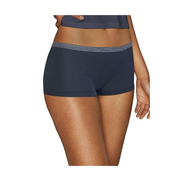 Hanes-Womens-Comfort-Flex-Fit-Seamless-Boyshort-Underwear-6-Pack Hanes Women's Boyshorts Panties Pack, Seamless Underwear for Women, Comfort Flex Fit, Multipack