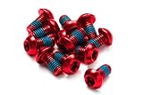 scheibenbremse fahrrad rot  Reverse Bremsscheiben Befestigungs- Schrauben-Set 12 Stück M5x10mm rot