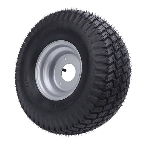 Conjunto de Rueda Delantera de Goma para Tractor de Césped, Neumático para Cortacésped de Jardín, 15x6,00-6, para Equipos de Exterior