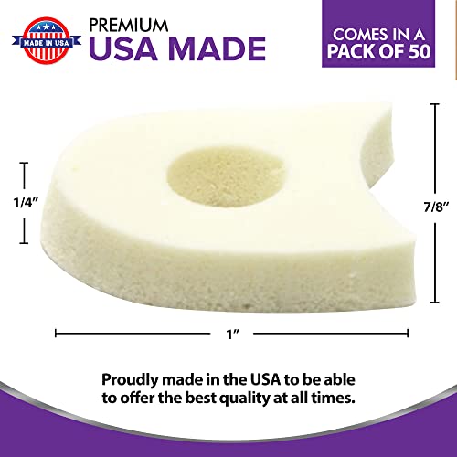 premium foam toe separators for women and men - made in usa - foam toe spacers for corn blister and hammer toe relief - 14 inch 50 pack