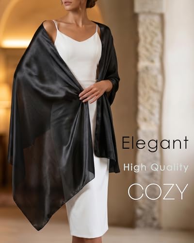 Robe de soirée de mariage sublimée par le châle en satin Sofier - 2