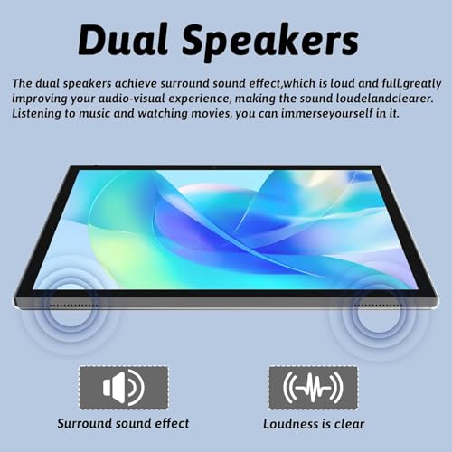 Image of Android 15 tablet 10 inch, 2-in-1 tablets with keyboard /mouse /cover /stylus, 8GB RAM+64GB ROM /1TB expand tablet, 1.8GHz quad-core processor, 1280 * 800 HD touch screen, 8MP camera, 5G WiFi 6