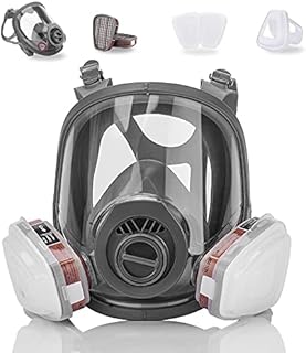 FNWD Reusable Full Face Mask with Activated Carbon Air Filter, Protect Against Gas,Paint,Dust,Chemicals and Other Work Protection(for 6800)