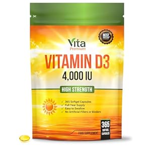 Vitamin D 4,000 IU Softgels, Maximu...