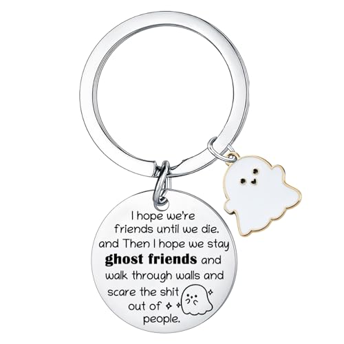 Chaveiro engraçado para melhor amigo, presentes de amizade para mulheres, presentes engraçados para amigas, presente de melhor amigo, Prata, tamanho �nico