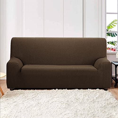 MERCURY TEXTIL- Funda para Sofá Elástica 1/2/3 Plazas. Protector de Sofá con Brazos, Cubre sofá Decorativo, Ajustable y Suave. (3 Plazas- 170...