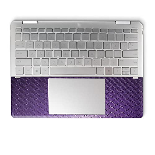 Image of MightySkins Carbon Fiber Skin Compatible with HP Spectre x360 14 inch (2022) Full Wrap Kit - Purple Diamond Plate | Protective, Durable Textured Carbon Fiber Finish | Easy to Apply | Made in The USA