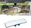 8sanlione Espejo Retrovisor Panorámico de 12 Pulgadas para Auto, Blanco | Instalación con Clip, Superficie de Visión HD, Compatible con la mayoría de autos, SUVs y camionetas, Accesorios Interiores 2