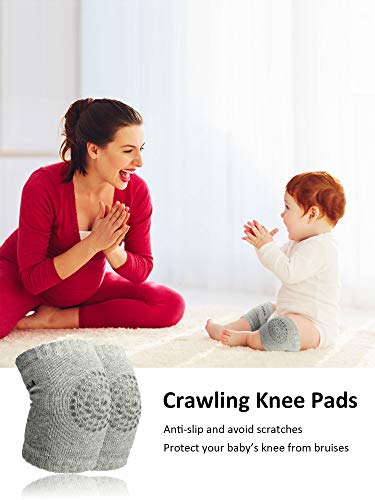 SATINIOR 6 Pairs Crawling Knee Pads Anti-Slip Baby Knee Protectors Toddlers Leg Warmers4