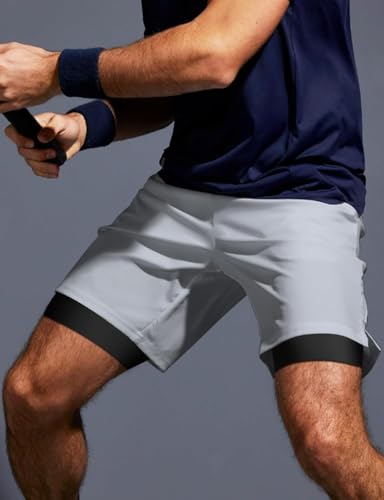 Image of CBlue Men's Outdoor Quick Dry Lightweight Sports Shorts with 2 Zipper Pockets, Breathable Hiking Running Gym Workout Athletic Shorts | CBblue Men's Quick Dry Sports Shorts with Zipper Pocket
