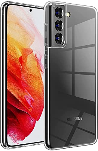 Image of NISHTECH for Samsung Galaxy S21 Plus Premium Transparent Hybrid Soft Slim Dust Proof Back Case Cover Silicone with Camera Protection