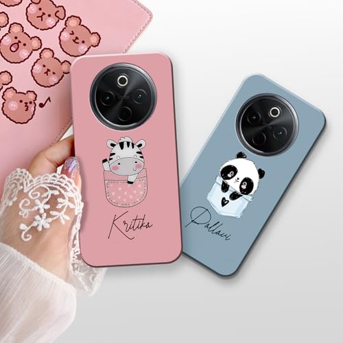 Image of COLORflow Back Cover Compatible with Vivo T4 5G / Y300 Pro 5G / iQOO Z10 5G | Cute Pocket Cartoons Color Customized Back Cover Compatible with Vivo T4 5G / Y300 Pro 5G / iQOO Z10 5G