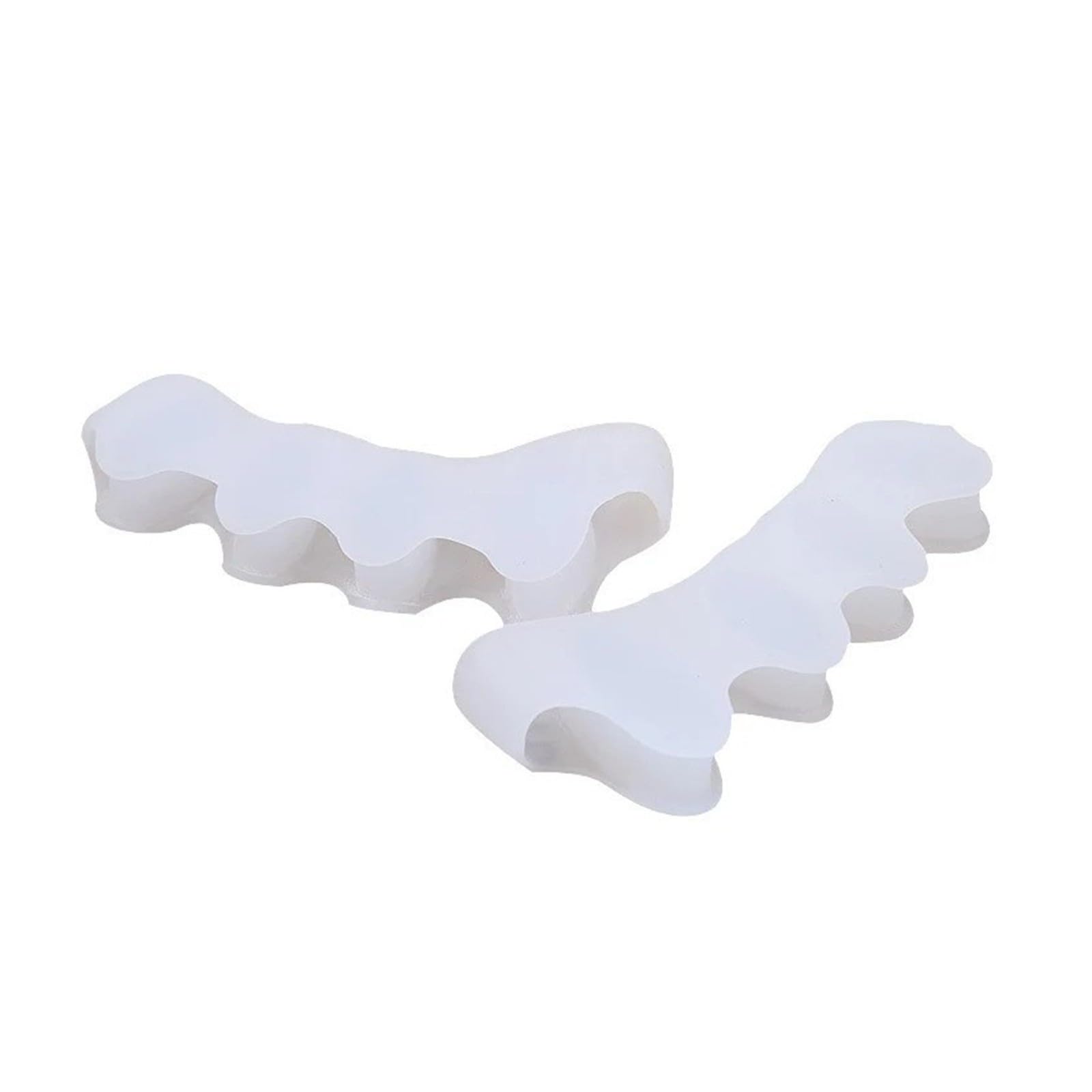 Silicone Toe Separator Bunion Corrector Plantar Fasciitis Straightener FootPain Relief 1 Pair (czarny)