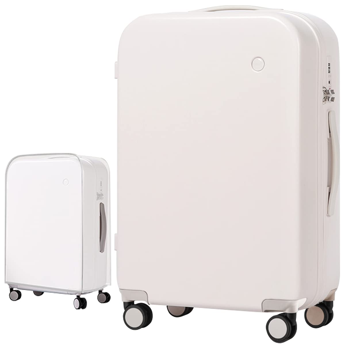 HankeSuitcase Luggage with Spinner Wheels, Mixi Hardside Rolling Suitcase PC with Cover & TSA Lock Lightweight Travel Case