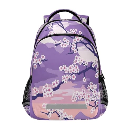 miaozhen Mochila de princesa de estilo japonés lavanda con bolsa grande para libros para niños de 6º grado para niños y niñas, bolso escolar para adolescentes, mochilas escolares para ni? os