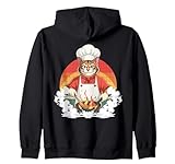 Divertido Gato Chef Cocina sartén Cocina Arte culinario Sudadera con Capucha