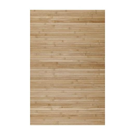 Alfombra de Bambú Natural, Antideslizante, Ideal para salón, baños, pasillos... ¡Disponible en Medidas Grandes! (160cm x 240cm, Marrón Claro)