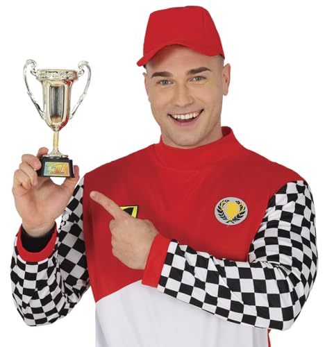 FIESTAS GUIRCA | Trofeo Nº1 Reutilizable (20 cm) - Decoración de Mesa para Fiestas Deportivas y Celebraciones - Ideal para Competiciones y Eventos - Oro Negro