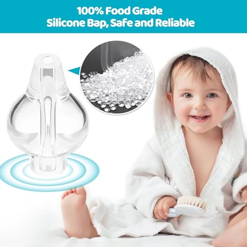 Silicone Baby Nasal Aspirator,Syringe Nasal Irrigator,10ml Nasal Irrigator Portable Infant Nose Cleaner Nose Aspirator with Cleanable and Reusable Silicone Nasal Suction Tip