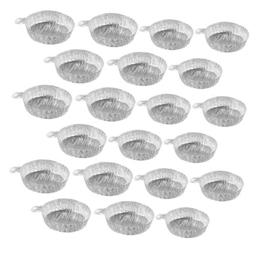 BELLIFFY 50pcs Aluminum Foil Weighing Dishes Sample Weighing Trays Sturdy Material Easy Pouring Handle Chemistry