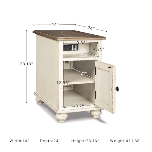 Image of Signature Design by Ashley Chairside End Table with Charging Station