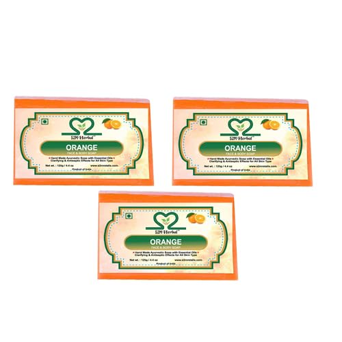 Image of Orange Glycerine Soap Pack Of 3 (3 x 125 g)