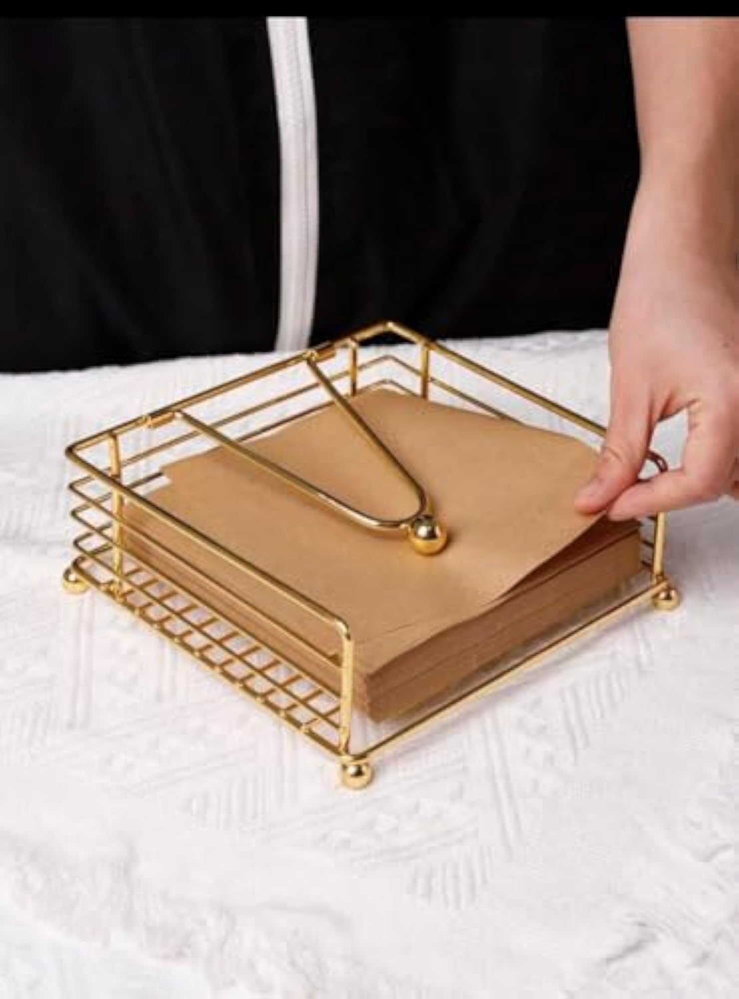 Modern Square Shaped Napkin Holder for Dining Table