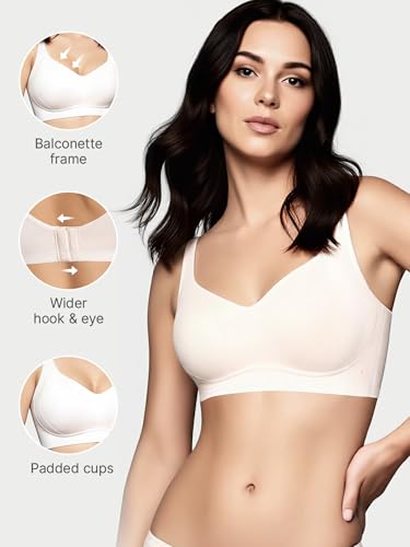 Image of Enamor Bamboo Cotton A077, Side Support, Everyday Women's T-Shirt Bra - 3X Softer, 4X More Absorbent, Antimicrobial, Padded, Wirefree, Full Coverage