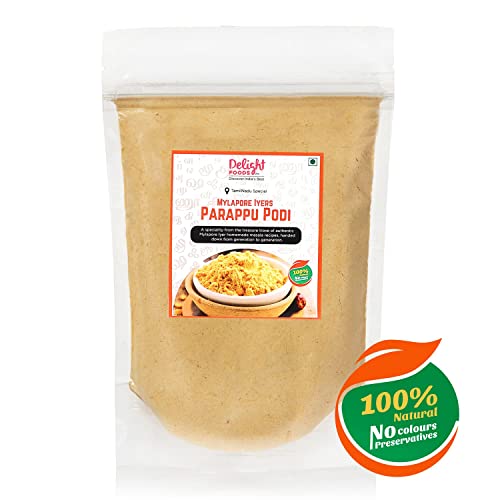 Image of Delight Foods Mylapore Iyer's (Idli Chilly Podi + Parappu Podi)700g - Ready Masalas | Mixed Spices | Tamil Nadu Special | NO PRESERVATIVES | Masala |