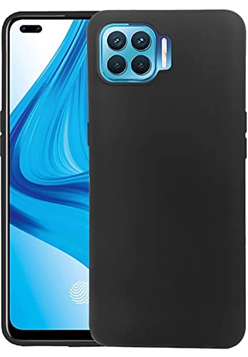 Image of Mobile Back Cover Case for Oppo F17 (Silicone Case|CameraProtection|Black SC1510)