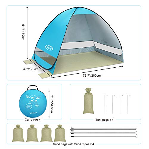 G4Free Large Pop Up Beach Tent